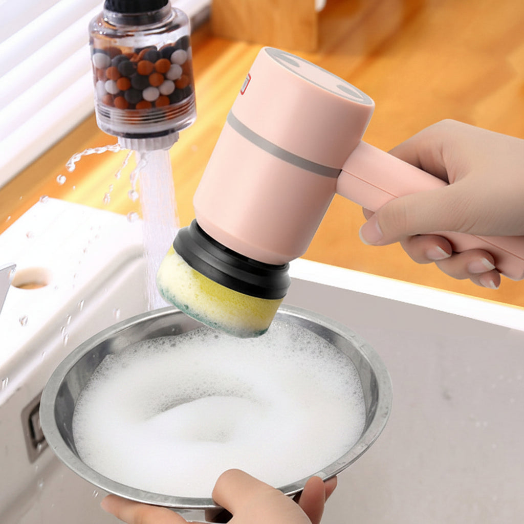 Cordless electric cleaning brush with USB rechargeable design