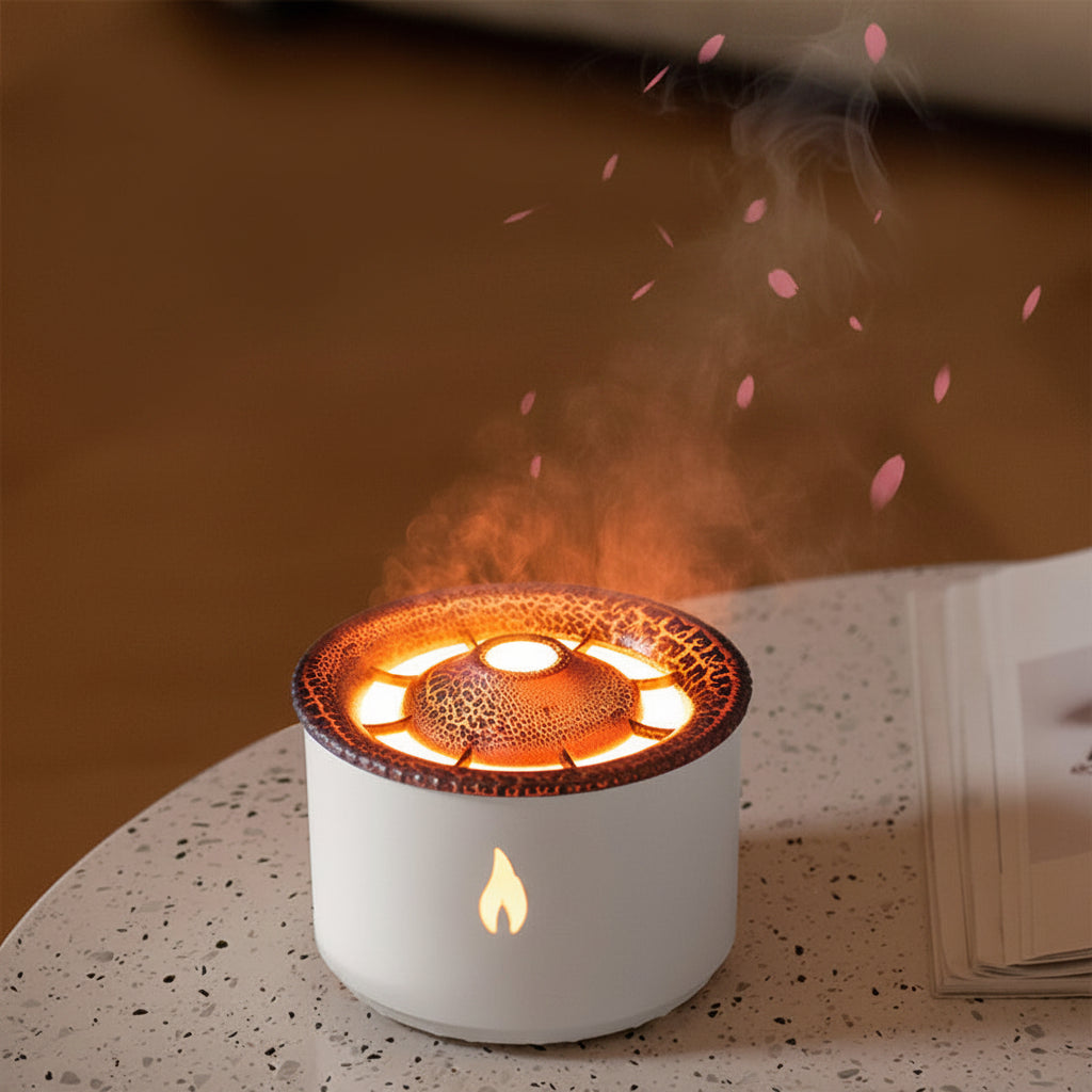 Essential oil diffuser producing cool mist for home relaxation