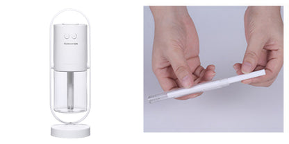 Small desktop humidifier with soft LED projection