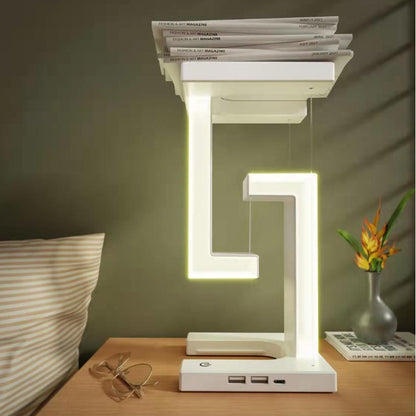 Wireless charging LED table lamp for bedside use