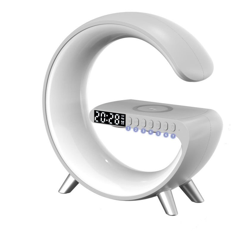 Contemporary G-shaped LED lamp with adjustable mood lighting