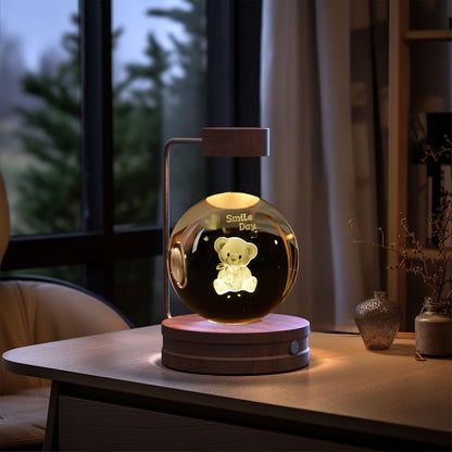 Premium crystal ball lamp with soft ambient lighting