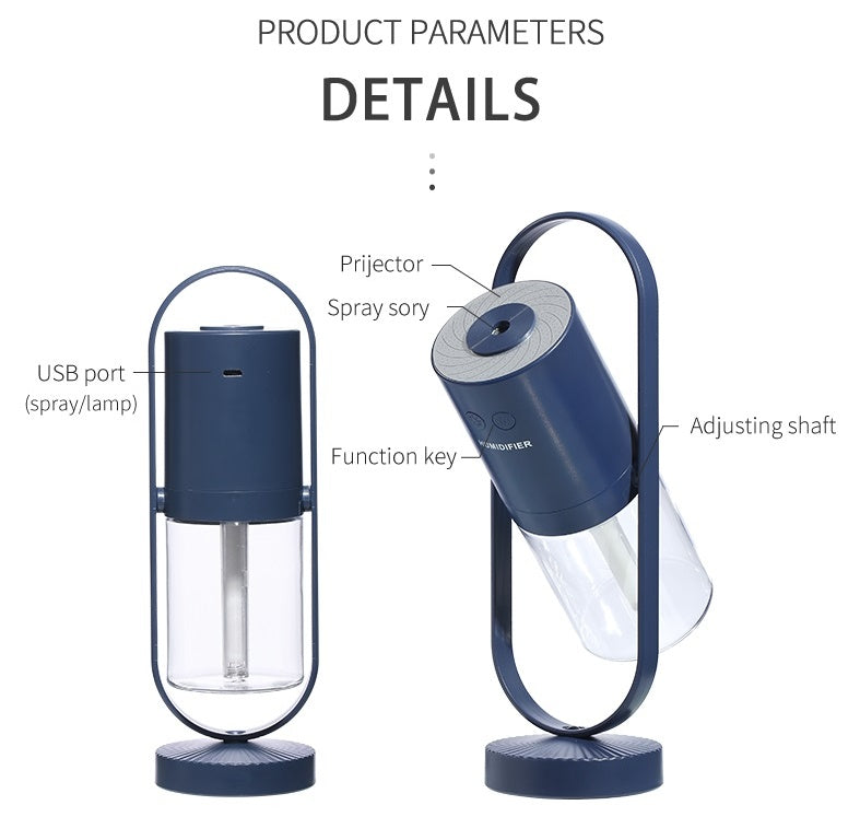 USB humidifier providing cool mist for indoor comfort