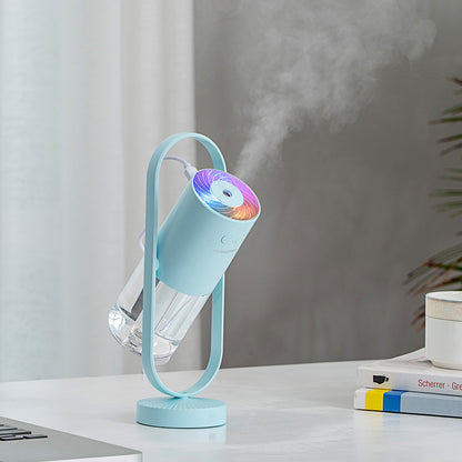 Mini USB humidifier with ambient projection lighting