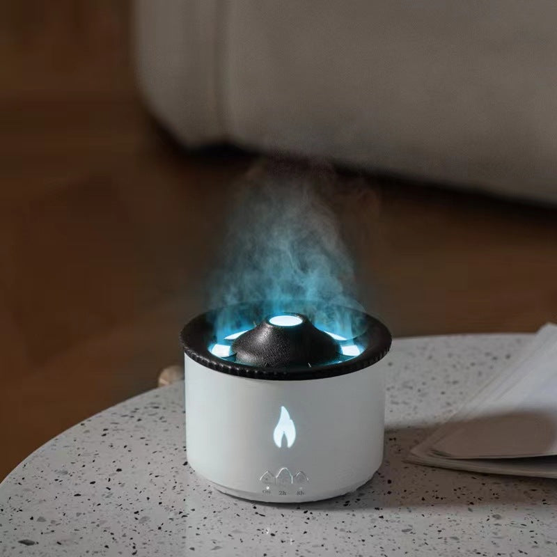 Decorative flame effect diffuser creating a cozy atmosphere
