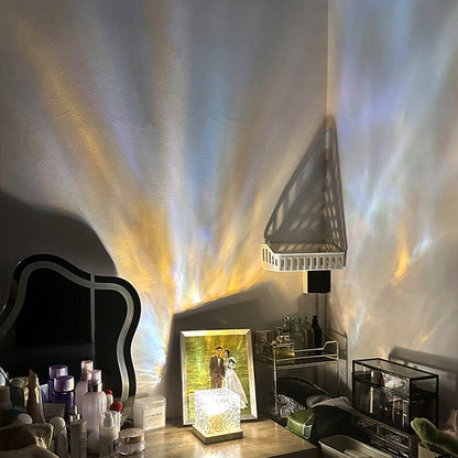 USB-powered rotating water ripple projection light