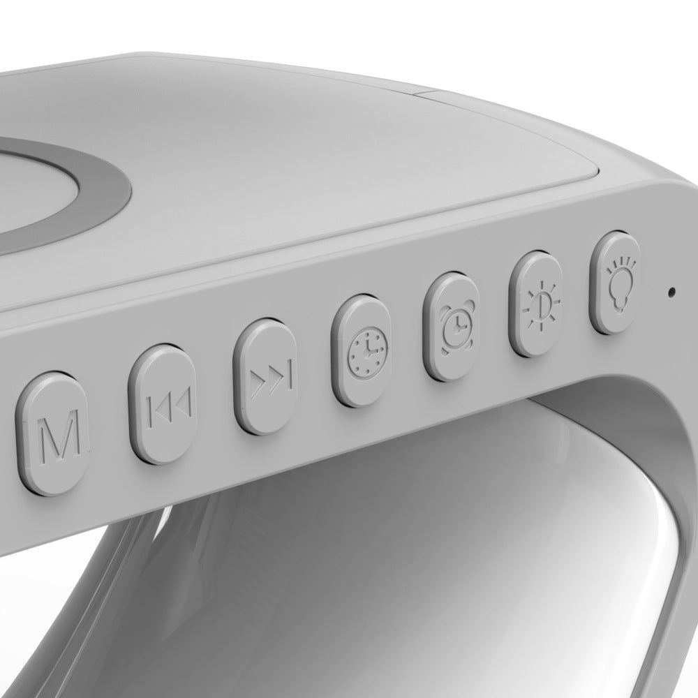 Multifunctional LED bedside lamp with ambient lighting