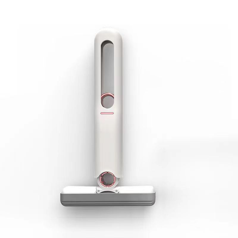 Self-squeeze sponge mop for wet and dry cleaning